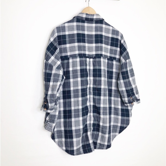 Anthropologie Pilcro plaid button-down oversize shirt - Picture 7 of 9